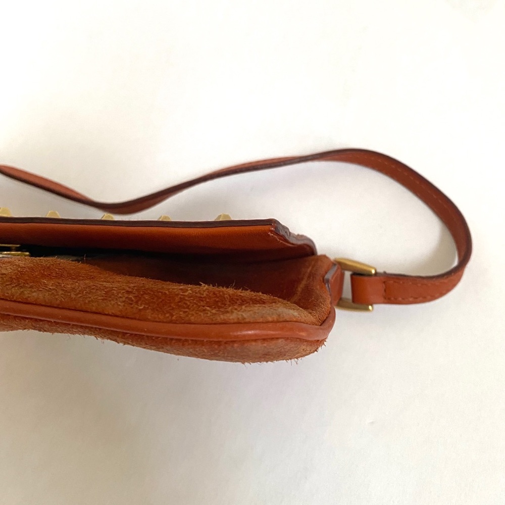 SOLD Gucci Monogram and Orange Suede Pochette - Picture 9 of 10